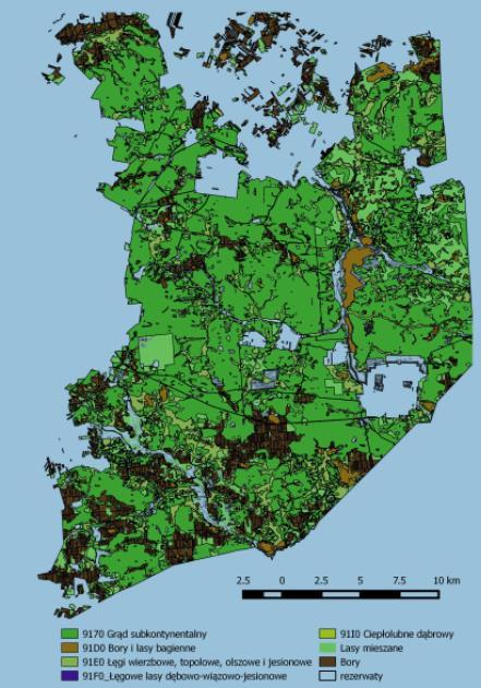 Natura 2000 Białowieża Forest 10 habitats: 5 non-forest, and 5 forest types Forest