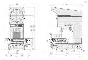 Projektor pomiarowy serii PJ-H30 Seria 303 Model 1010B Drukarka termiczna DPU414:12AAD032(z kablem połączeniowym) Napęd FDD:12AAA799 Przełącznik nożny 937179T Kabel drukarki zewnętrznej