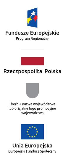 W tym ustawieniu znak Funduszy Europejskich z nazwą programu znajduje się na górze, pod znakiem FE znajdują się barwy RP, a znak Unii Europejskiej na dole.