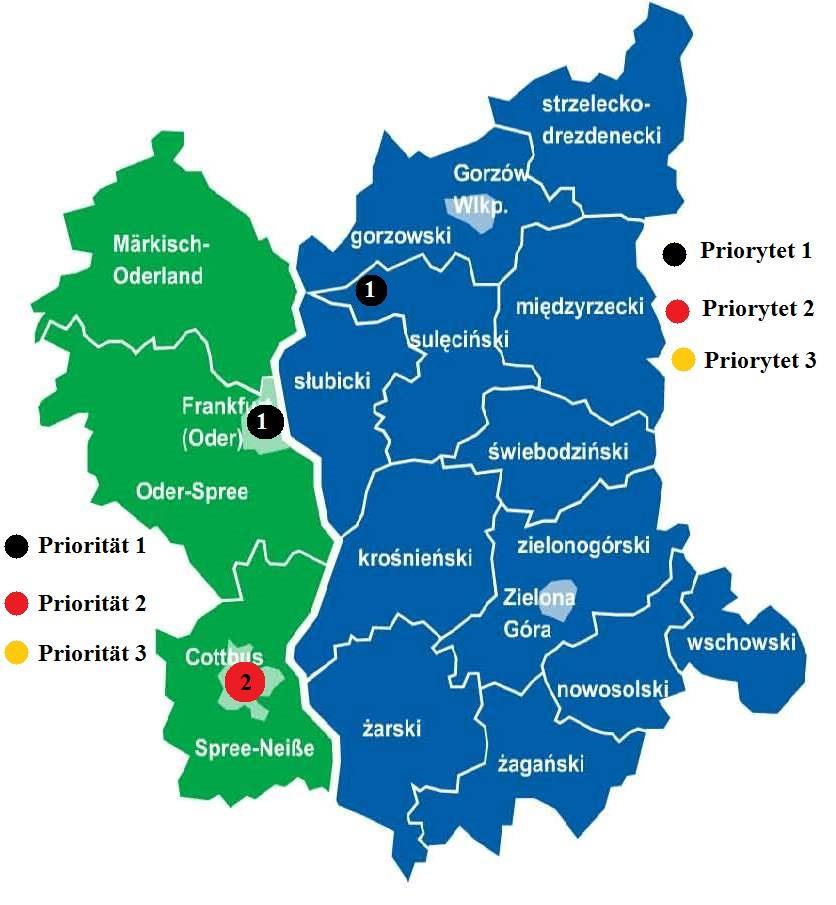 Załącznik 3. Lokalizacja projektów zatwierdzonych przez KM w 2013 r. do dofinansowania z EFRR, Priorytet 1-3.