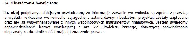 Wniosek o płatność Wniosek powinien być podpisany