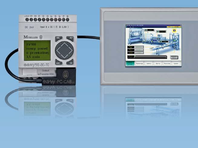 Dotykowe panele operatorskie serii XV100 - ekran 3,5, FTP i zdalny podgl¹d poprzez Ethernet w standardzie.