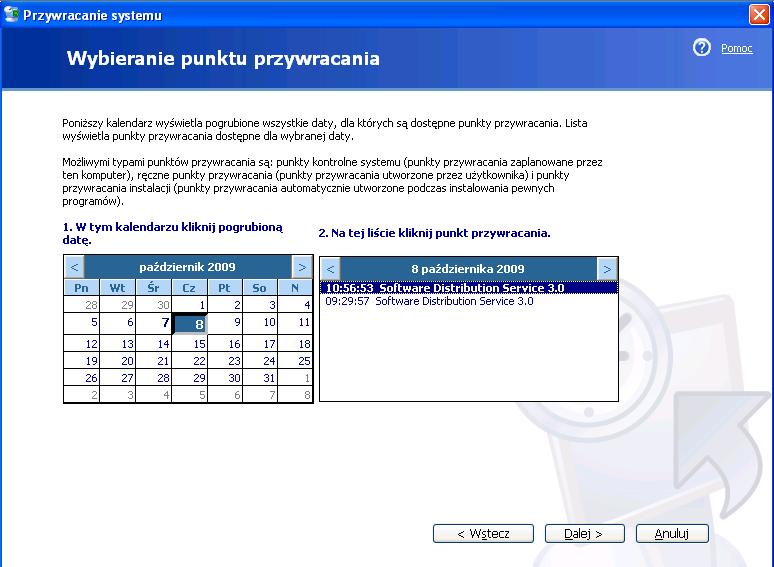 Krok 14 Wybierz dzisiejszą datę z kalendarza znajdującego się po lewej stronie.