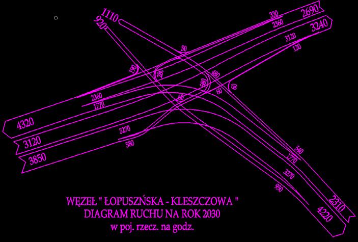 świetlną - poziom +1 dwie łącznice na kierunku ul.