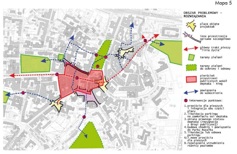 LUBELSKIE STANDARDY PIESZE. KIERUNKI ROZWOJU RUCHU PIESZEGO W LUBLINIE - DIAGNOZA 27 Rys. 19. Local Action plan - rekomendacje. Źródło: Jak polepszyć przestrzenie publiczne w centrum Lublina.