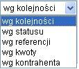 szczegółowość danych. Można zdefiniować następujące parametry raportu (jak na rysunku powyżej): Przelewy domyślnie wartość Wszystkie.