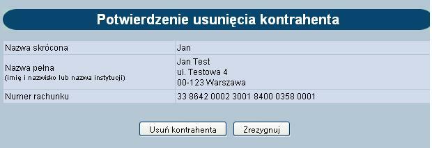 Rozdział 9 Kontrahenci Użytkownik ma do dyspozycji trzy przyciski funkcyjne: [Zapisz] można zapisać poprawione dane. Okno z danymi kontrahenta jest otwierane w trybie edycji.