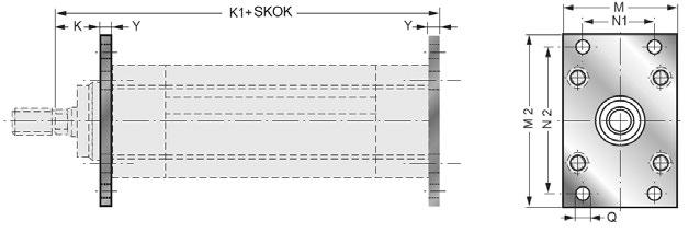 .. K K1 M M2 N1 N2 ØQ Y XFL/160 60 280 180 260 115 230 18 20 XFL/200 70 300 220 300 135 270 22 25 XFL/250 80 330 285