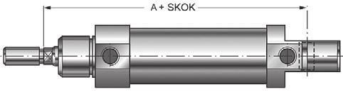 # # tłoka Uszczelnienie 12 012 standard, uszczelnienia z NBR 16 016 VS uszczelnienie tłoczyska z Vitonu(+150 C) 20 020 VV wszystkie uszczelnienia z Vitonu(+150 C) 25 025 Skok DVM - z dwustronnym