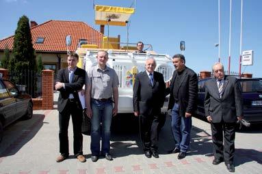 where the reconstruction works were carried out From left to right: Paweł Kania, Robert Zaliński, Stanisław Adamczak, Marek Adamczak, and