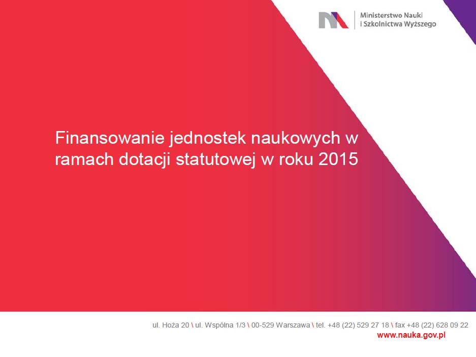 Dotacja Statutowa 2015