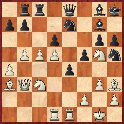 Wc1 a4 32.Gd1 i czarne poddały się. 105.Partia angielska [A26] Liu Wenzhe (Chiny) 2430 Raphael (Trynidad & Tobago) 2200 1.c4 Sf6 2.Sc3 g6 3.g3 Gg7 4.Gg2 0 0 5.Sf3 d6 6.0 0 e5 7.d3 Sc6 8.Wb1 Se7 9.