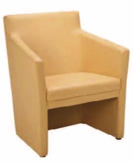 ATRIUM ] D Komfortowy fotel w całości tapicerowany. D Tapicerowane podłokietniki zintegrowane z siedziskiem i oparciem.