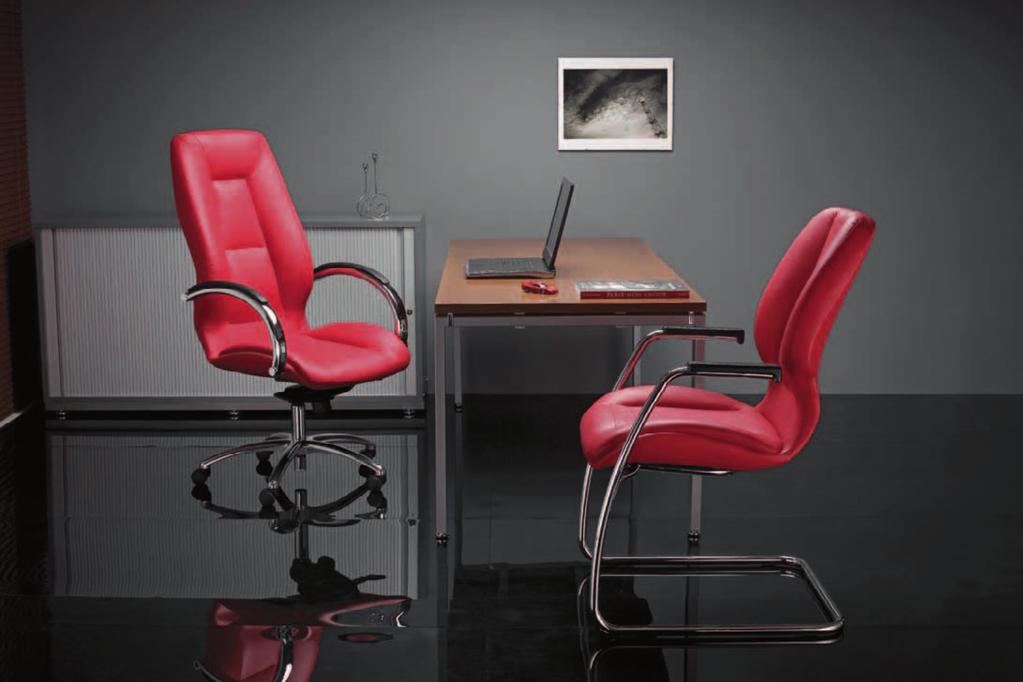 Krzesła użyte w aranżacji: FORMULA steel04 chrome; tapicerka: LE-05 FORMULA cf lb chrome; tapicerka: LE-05 PRZYKŁADOWE MODELE D FORMULA steel04 chrome + mechanizm Multiblock D