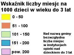 województwa: świętokrzyskie (6%) i lubelskie (7%), przy średniej wartości wskaźnika w Polsce wynoszącego 13%. Wykres 20. Instytucje i miejsca opieki nad dziećmi do 3 lat w woj. opolskim w 2010 r.