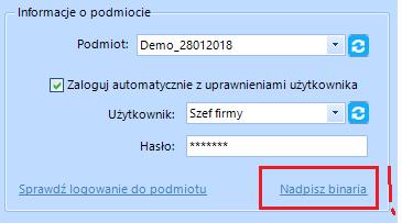 W sekcji Informacje o podmiocie z listy rozwijanej wybieramy podmiot, z którym będziemy chcieli pracować (Rys. 9).