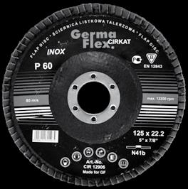 TARCZE grinding wheels Schleifscheiben TARCZE DO CIĘCIA METALU INOX - PŁASKIE ART. NR ZASTOSOWANIE GF CMI 115.10 tarcza do cięcia INOX stali kwasoodpornej 115 x 1,0 x 22 GF CMI 115.