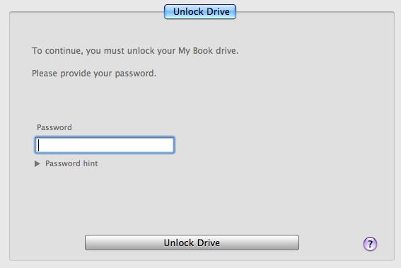 W każdym z tych przypadków program WD Security zastępuje ikonę dysku My Book for Mac na pulpicie ikoną wirtualnego dysku CD (VCD) WD Unlocker: Na wirtualnym dysku WD Unlocker znajduje się narzędzie