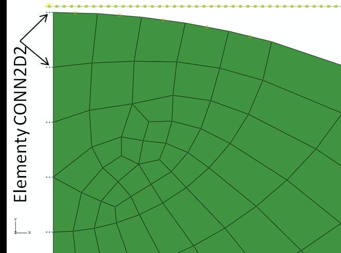 3.2. Charakterystyka elementów ulegających zniszczeniu Jak już wspomniano, w modelach wykorzystano elementy CONN2D2 typu Axial Align o długości 0.1 mm (rys. 5).