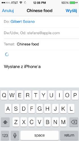 Dyktowanie Na iphonie 4S lub nowszym zamiast wpisywania tekstu można go dyktować. Upewnij się, że włączyłeś Siri (Ustawienia > Ogólne > Siri), a iphone ma połączenie z Internetem.