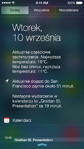 W przypadku wystąpienia problemu (np. gdy nie można wysłać wiadomości) na plakietce wyświetlany jest wykrzyknik.