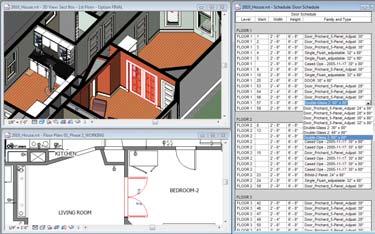 Skoordynowane i dokładne informacje o projekcie Oprogramowanie Revit Architecture podąża za tokiem myślenia architektów i projektantów.