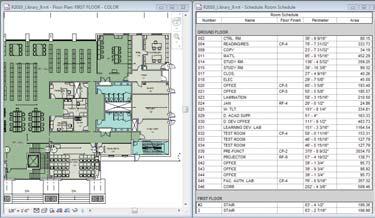 Revit Architecture tworzy zestawienia, arku sze rysunkowe oraz widoki 2D i 3D w oparciu o pojedynczą, kompletną bazę danych. Wszystkie dokonywane w projekcie zmiany są aktualizowane automatycznie.