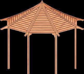 drewnianym  gonty - 1m 2 Pagoda 250 x 250 60187 2411,38