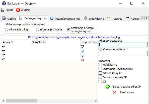 Opcje te mają na celu wykrywanie i informowanie o atakach typu DDoS jak floodowanie.