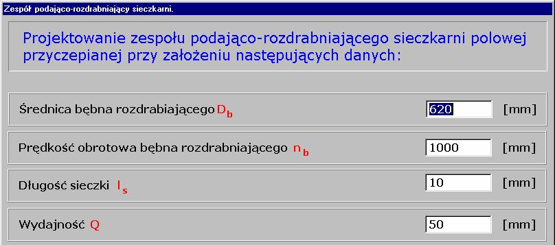 Obliczenie parametrów eksploatacyjnych zespołu podająco-rozdrabniającego [rad/s] Rys. 1.