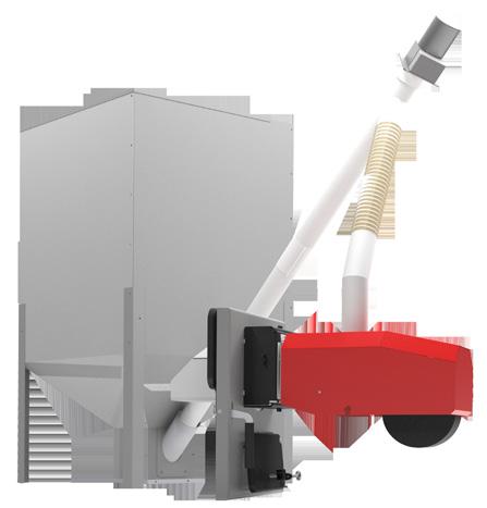powietrza palnik o wysokiej sprawności >90% palnik peletowy z podwójnym automatycznym systemem czyszczenia w standardzie: przedmuchowe oraz