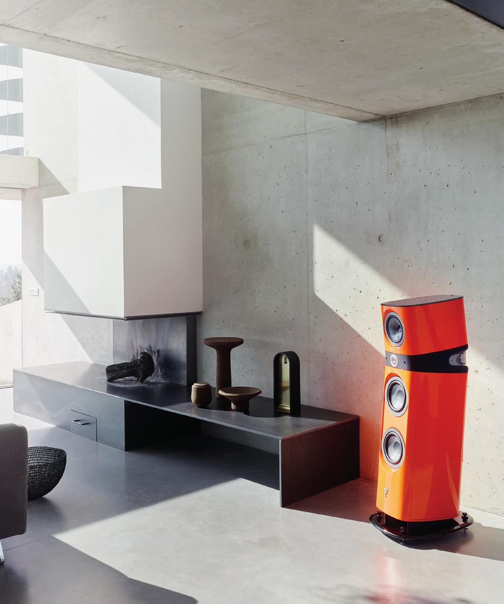 Sopra Carrara White Black Lacquer Electric Orange