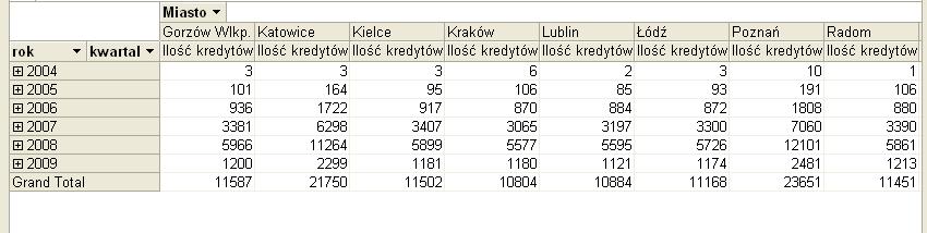 Po wybraniu określonej tematyki raportu użytkownik zobowiązany jest do wciśnięcia przycisku załaduj, który pozwoli na budowę zestawienia. Rys. 13.