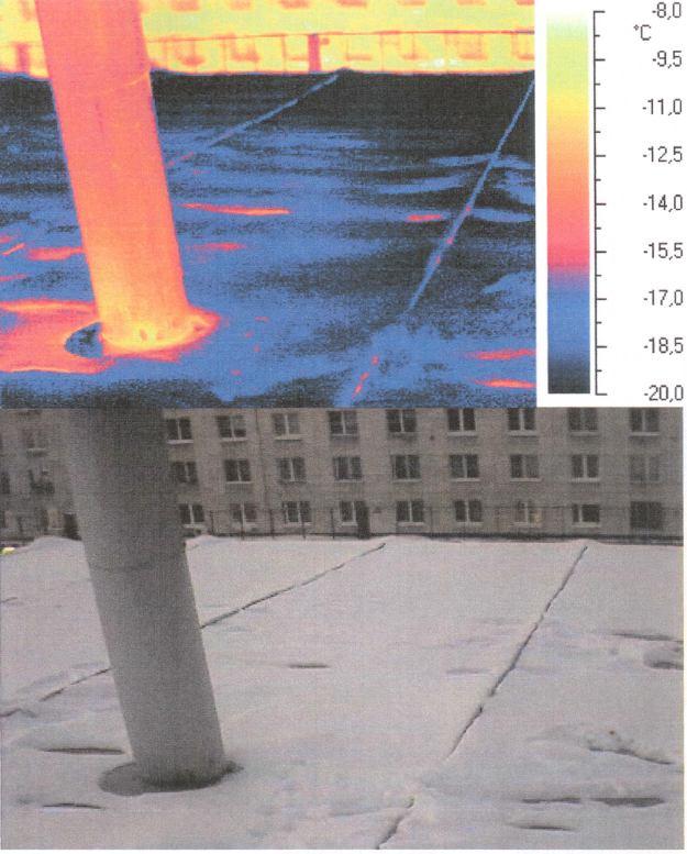 Ciąg dalszy aneksu nr 1 2. Na niniejszym termogramie przedstawiono prawy skos badanego dachu.