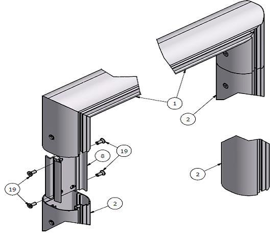 Strona 6 / 10 IV. Sposób montażu 1. Usytuować gniazda (tuleje) bramki w podłożu w fundamencie betonowym o wymiarach: min. 500x500x1100 mm, beton klasy min. C-20, wg poniższego schematu.