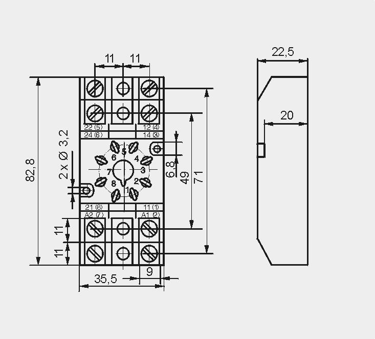 Adapter 82 x 35,5 x 25,7 mm GZU