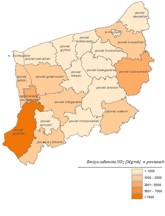 województwie a) dwutlenek siarki (SO 2 ) b)dwutlenek azotu (NO 2 ) c) pył zawieszony PM10 d) benzo (a)pirenbap Z zestawienia danych o emisjach