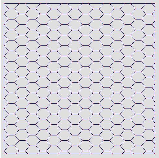 Gabion mesh model with a broken wire [5, 6, 7] - dwuwymiarowy model kosza gabionowego (1,0 x 1,0 m); wymiary oczek siatki: 80 x 100 mm (rys. 5)