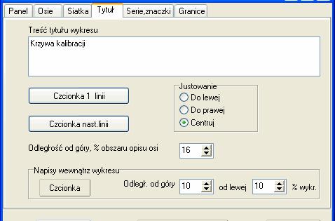 - 4 - siatka podstawowa / linie siatka drugorzędna / widoczna siatka drugorzędna /linie umożliwia wybór koloru, stylu i grubości linii w którym będzie wykreślana siatka podstawowa jeżeli opcja jest