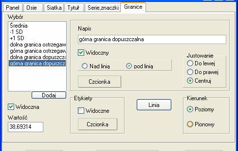 - 44 - Przezroczysty Wielkość %% wykresu Wartości / widoczne Wartości / czcionka Linie serii Linie serii /widoczne jeżeli opcja jest włączona to przez tło znaczka będą prześwitywać linie wykresu