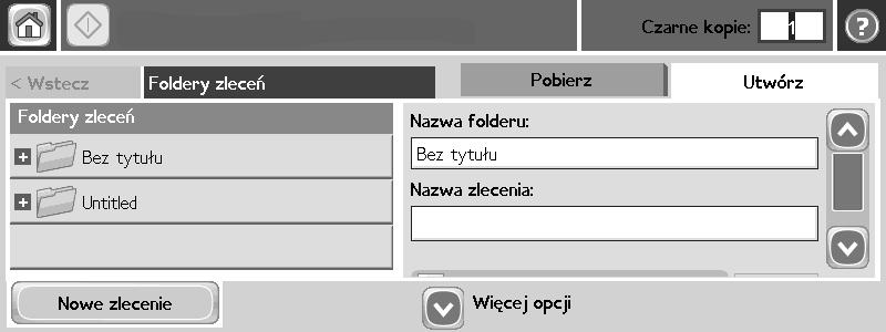 123 Przechowywanie zlecenia kopiowania Ułóż oryginał drukiem do dołu w podajniku dokumentów lub drukiem do dołu na szybie