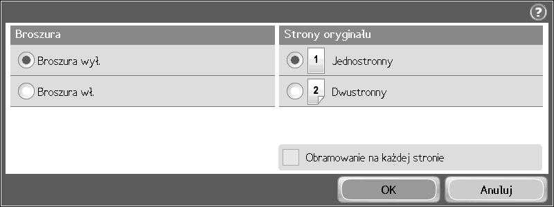 123 Tworzenie broszury Umieść oryginał w podajniku dokumentów drukiem do dołu. Krok 4 Dotknij Format broszurowy. Skorzystaj z klawiatury numerycznej, aby wpisać liczbę kopii. Dotknij przycisku Kopiuj.