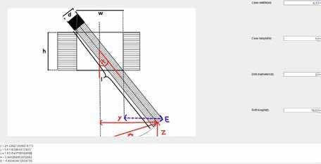 Ryc. 3_Za pomocą przedstawionej aplikacji przeprowadzono symulację nawiercania łoża pod implant w zmiennych warunkach (a, b, c, d, e). Ryc.