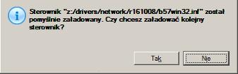 Konfiguracja sieci Jeśli lokalna sieć posiada serwer DHCP, połączenie sieciowe zostanie automatycznie skonfigurowane, przy uruchomieniu WinPE CD.