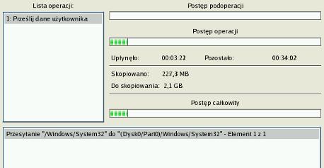 W oknie Podsumowanie sprawdź wszystkie parametry operacji. Następnie kliknij przycisk Dalej, aby wykonać operację. 11.