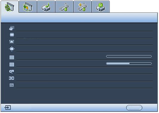 Korzystanie z menu Projektor zaopatrzony jest w menu ekranowe (OSD) pozwalające na wybór ustawień i regulację.