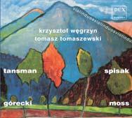 1 Piotr Drożdżewski: Sonata a due violini Tansman, Spisak, Górecki, Moss Aleksander Tansman: Sonata for Two Violins Michał Spisak: Suita for Two
