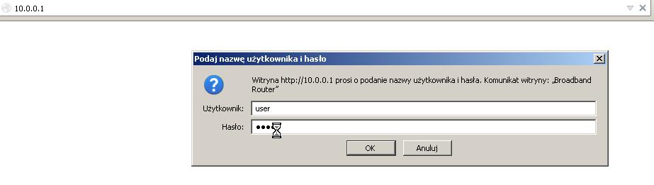 konfiguracja usługi i modemów modem Comtrend VR-3036u podłączenie karty sieciowej komputera do portu ethernet pozwala na uzyskanie dostępu do panelu konfiguracyjnego za pomocą przeglądarki