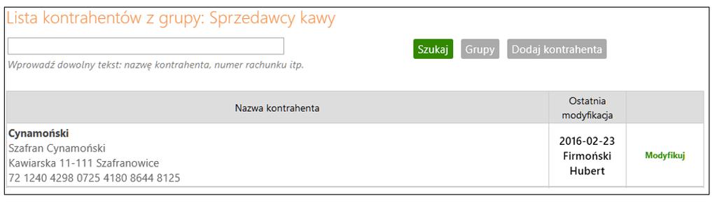 Serwis umożliwia importowanie kontrahentów z innych systemów finansowych, Kontrahenci Import. Procedura importu jest prosta i sprowadza się do wykonania w oknie "Import kontrahentów (Rys.