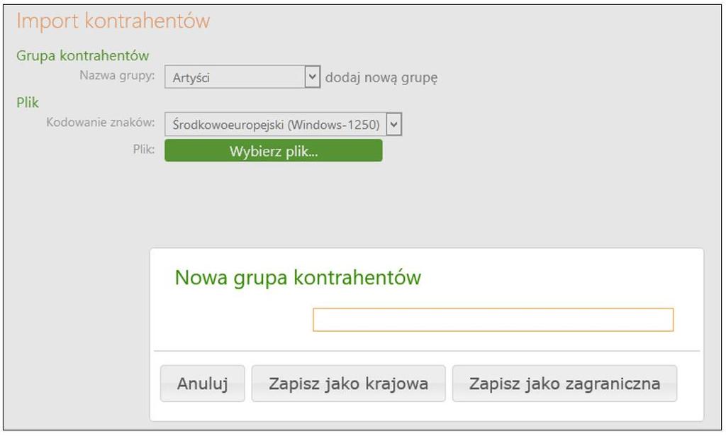 Od tej chwili, zaimportowani kontrahenci dostępni będą na liście kontrahentów z danej grupy (okno Lista kontrahentów (Rys.